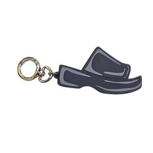 Steve Madden Black Silicone Cowboy Hat Keychain Bag Accessory